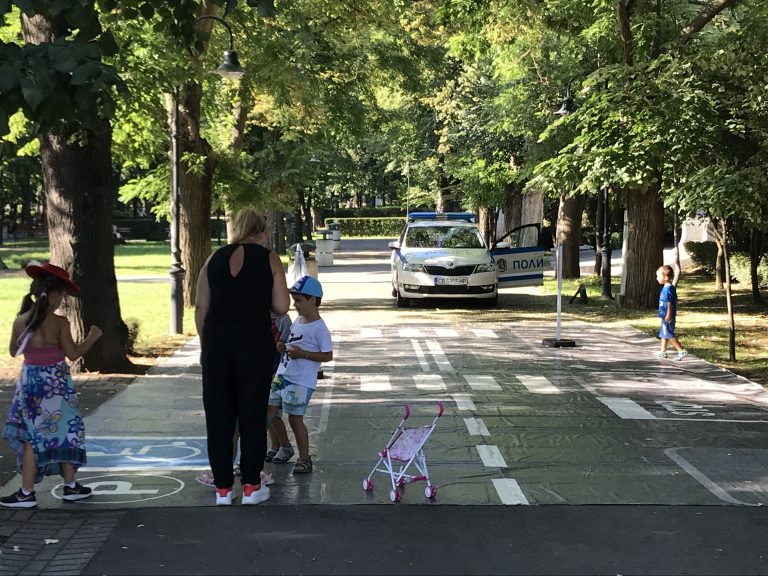 Зона по пътна безопасност в Морската градина на Бургас