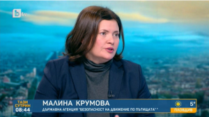 Участие на Малина Крумова в рубриката "Чети етикета" в сутрешния блок на БТВ